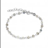 Zdjęcie - Bransoletka z kryształkami silver grey ag925